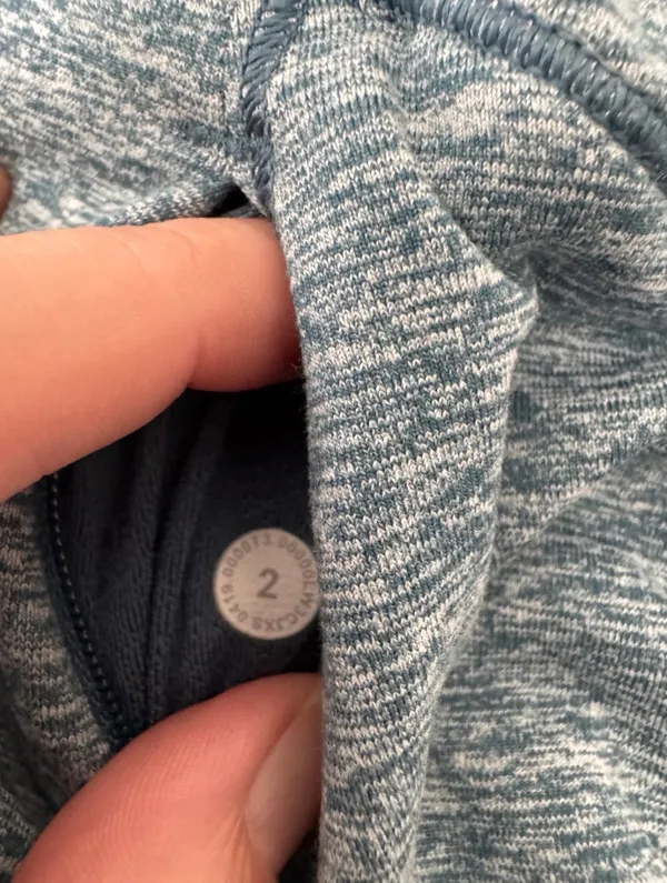 Lululemon Size 2 Always Alert 1/2 Zip Heathered Petrol Blue - Image 6