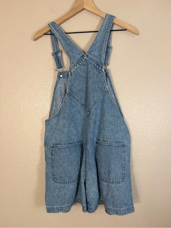 Vintage 90’s 1990’s Mickey Inc Disney Denim Short Overalls size Medium Women’s - Image 3