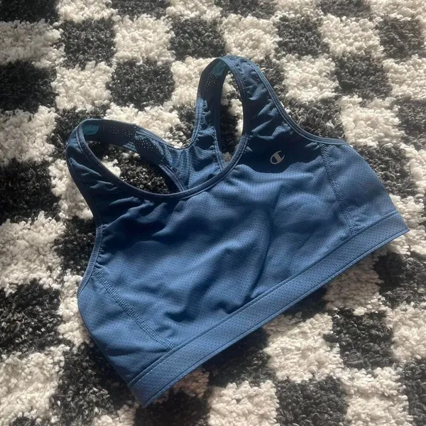 Champion Women's Blue and Black Bra - Image 2