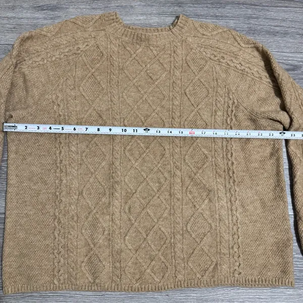 Vince Camuto Women Warm Cozy Pullover Crew Neck Cable‎ Sweater XL Relaxed Fit - Image 8