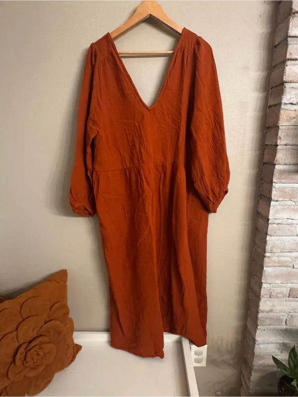 MADEWELL‎ Lightspun V Neck Midi Dress - Image 3