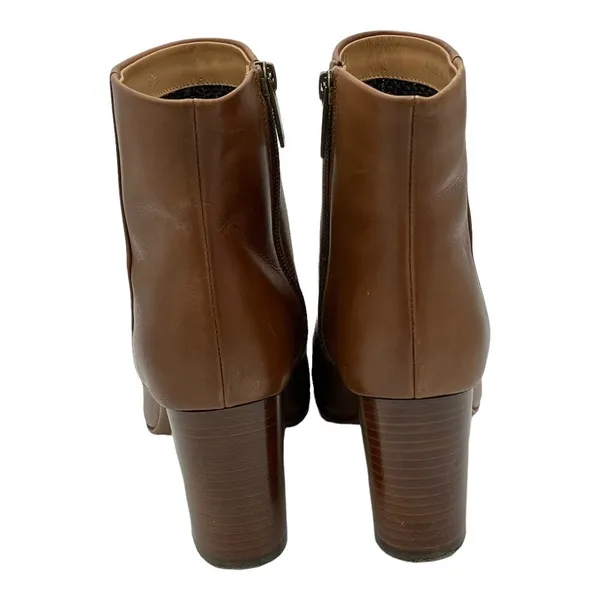 Aquatalia Florita Leather Ankle Boots - Brown - 8.5 - Image 6