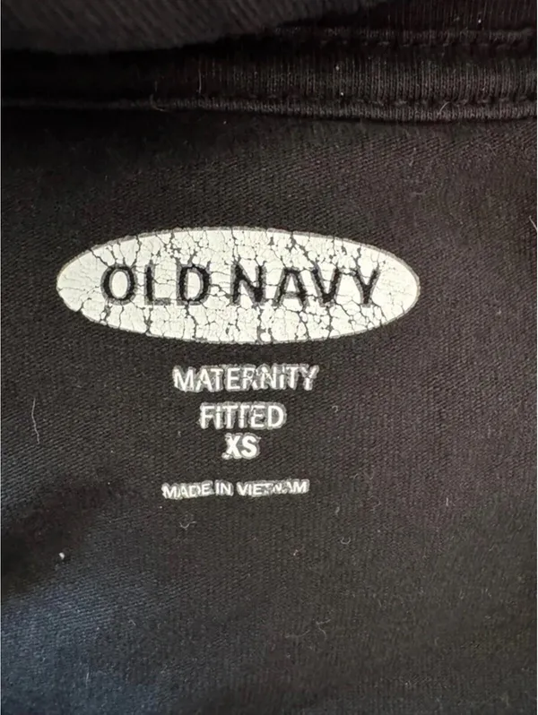 Old Navy Maternity Black Long Sleeve V-Neck Basic Top XS - Image 4