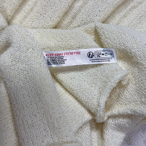 FP Beach Chunky Knit Pleated Skirt‎ Cream Size Medium - Image 4