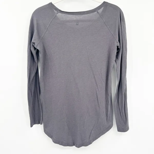 Lululemon Womens Locarno Long Sleeve Active Gym Workout Lounge Shirt Dark Carbon - Image 6