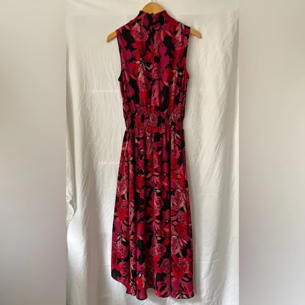 Nanette Lepore Red and Pink Floral Maxi Dress - Image 3