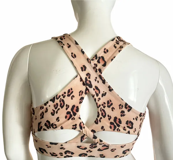 Just Fabulous Jeans Leopard Print Sports Bra - Image 3