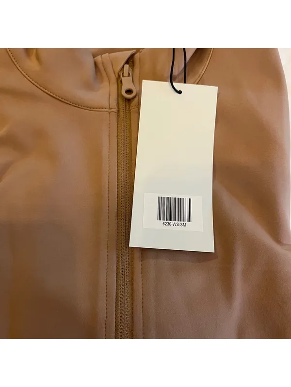 NEW Girlfriend Collective Women's Parker Seamed Jacket Woodsmoke Tan Active S - Image 6