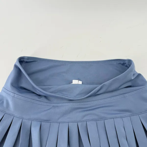 Gold Hinge Pleated Tennis Skirt Skort Dusty Blue Women XS Pickleball Preppy - Image 2