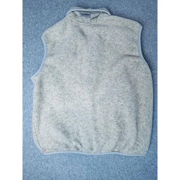 Vintage Eddie Bauer Vest Womens Tan Sherpa ‎ Fleece Full Zip Medium Polartec - Image 8