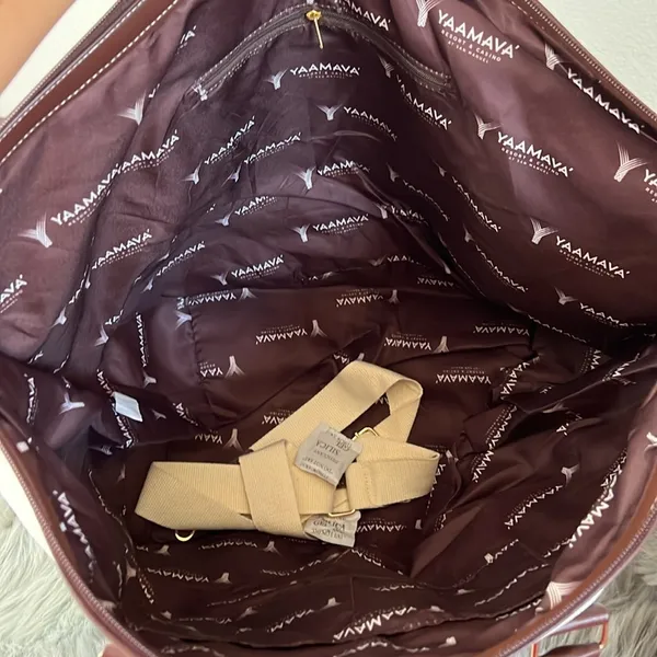 NWT Canvas Weekend Overnight Luggage Bag Brown - Image 4