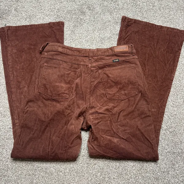 Wrangler Women’s Brown Corduroy High-Rise Fierce Flare Jeans 12x32 - Image 3