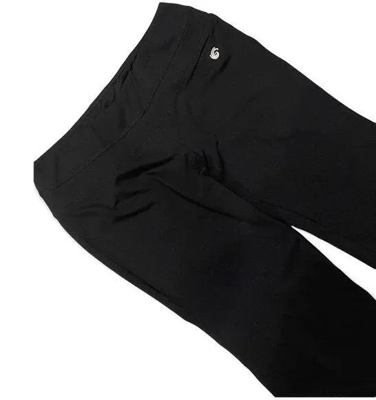 In Motion by NY&C Black Elastic Waistband Flared Legging Pants Size Medium - Image 2
