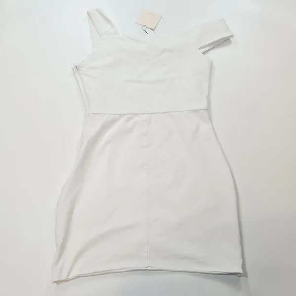 Superdown Fallon Asymmetrical Mini Dress in White Medium - Image 10