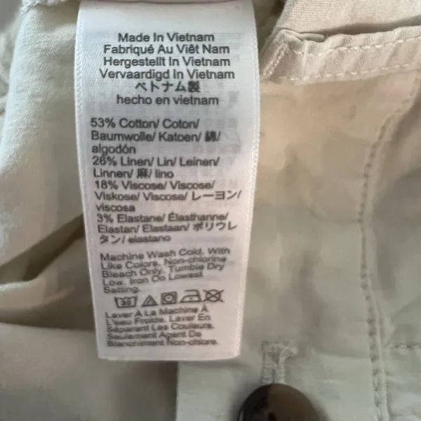 J Crew Women’s Pants 34T‎ Linen Blend Wide Leg Pants - Image 4