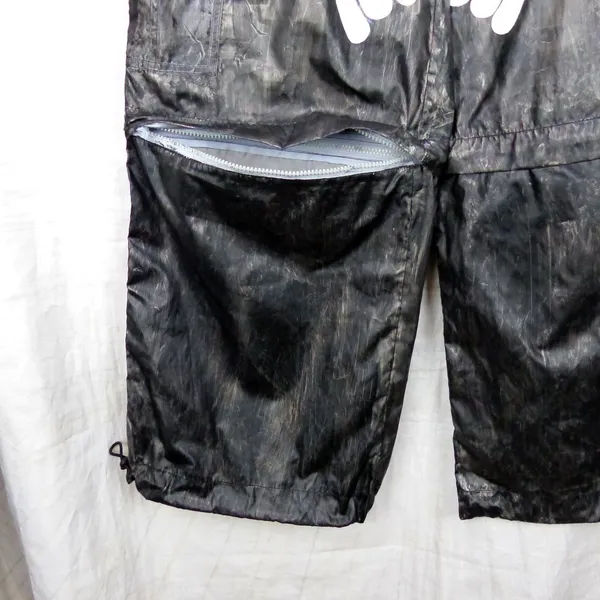 Club Exx Dolls Kill Convertible Cargo Pants S DIY Hand Painted Goth Cyber Rave - Image 9