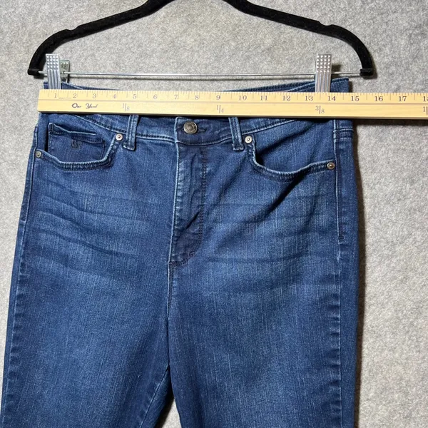 Gloria Vanderbilt Amanda Skinny Jeans Dark Wash Blue High Rise Denim Womens 10 - Image 2