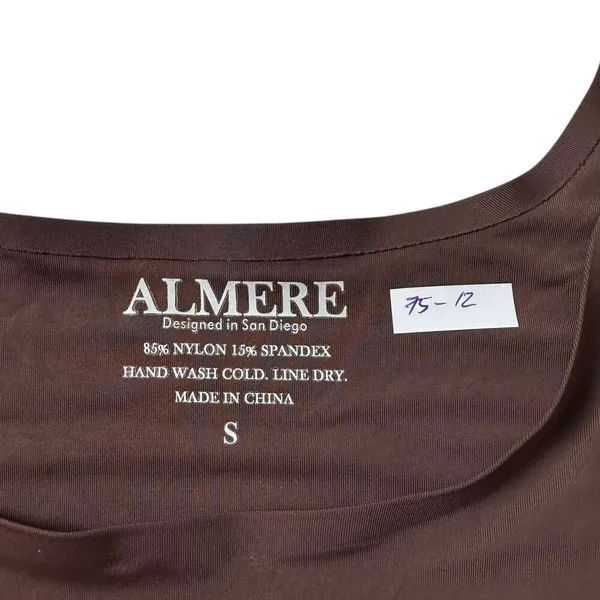 Almere Brown Seamless Crop Top Women's Size Small | 75-12 - Image 3