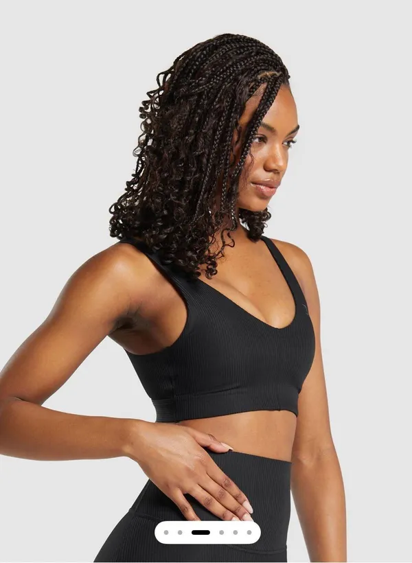 Gymshark Ribbed Sports Bra - Navy - Image 7