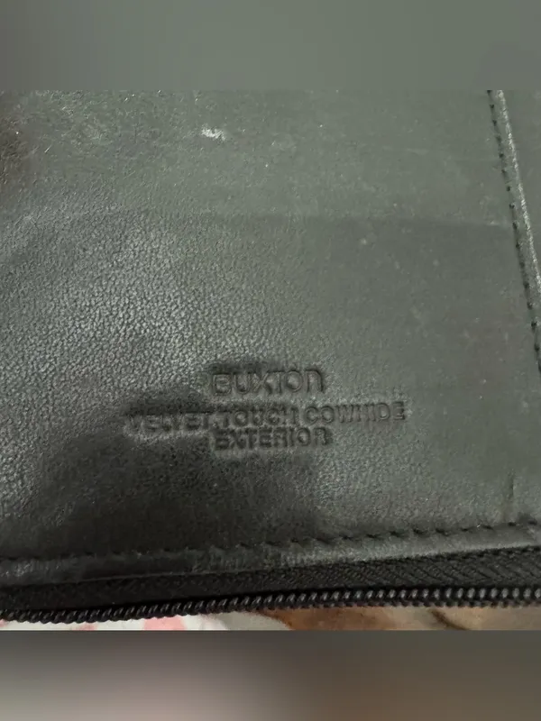 Buxton leather zip around travel passport wallet organizer - Image 4