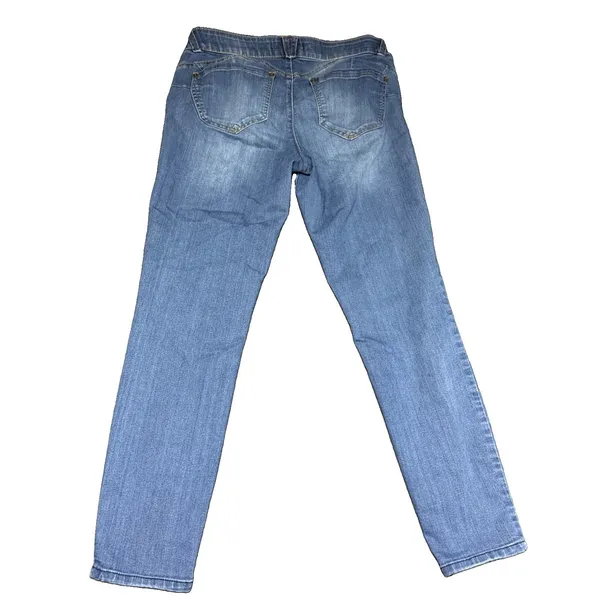 Democracy Jeans Women 8 Blue Denim Cotton Blend Stretch Ab Technology Skinny Leg - Image 3