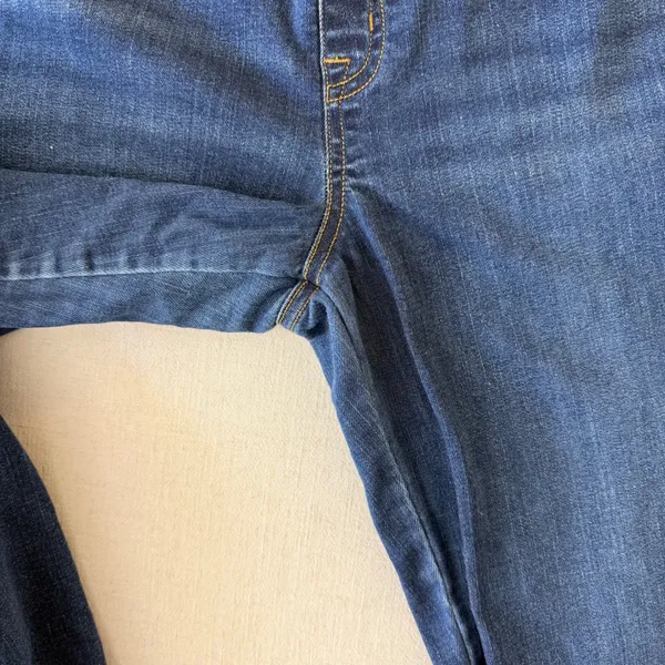 Spanx Flare Jeans Womens XL Petite Blue Pull On High Rise Stretch Denim - Image 6