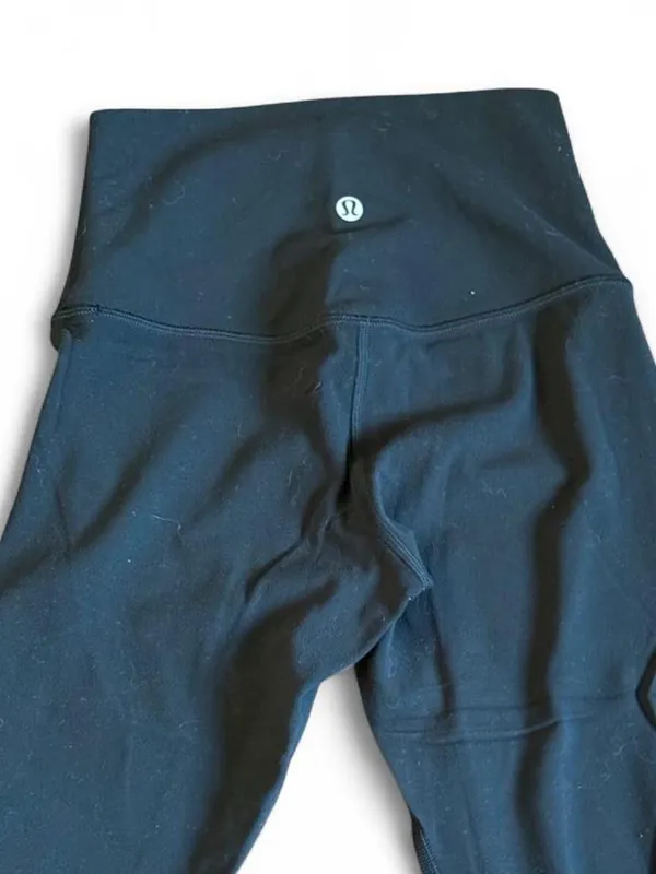 Lululemon High-Rise Align Leggings, Cropped, Black, Size 2 - Image 3