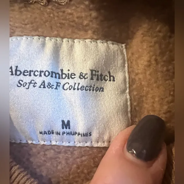 Abercrombie & Fitch‎ Women’s Medium Mini Mockneck Colorblock Fleece Sweatshirt - Image 5