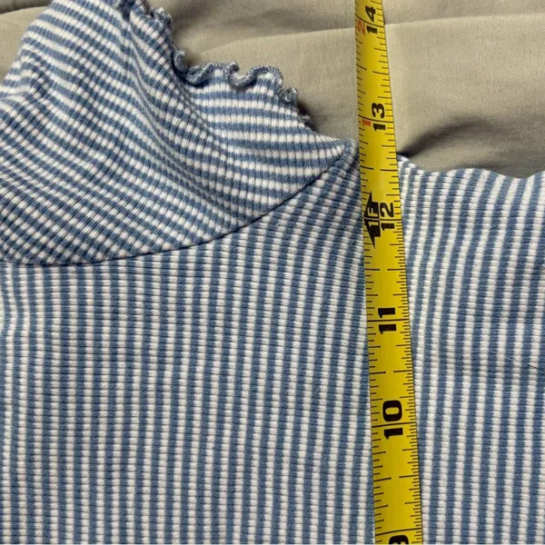 Brandy‎ Melville Navy Striped Short Sleeve Top Cotton One Size EUC - Image 3