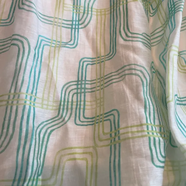 FRNCH Maxi White/Green/Blue Linen Sundress Summer Beach Boho Whimsical - Size M - Image 10