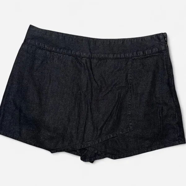 Gap Black Linen Wrap SKORT; Size 2 - Image 2