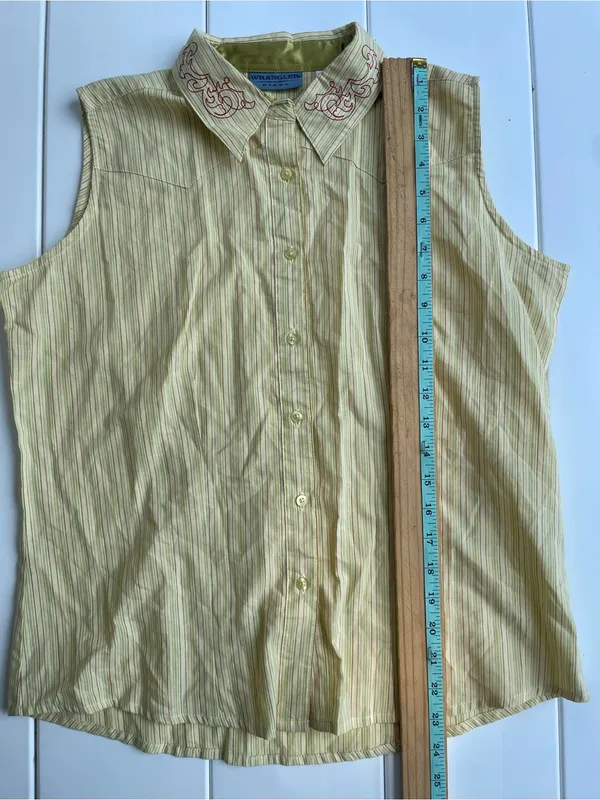 Vintage Wrangler Blues Western Button Down Blouse, Size M - Image 6