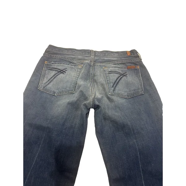 7 For All Mankind Dojo Crop Denim Jeans Women's Sz 30 U121B082U-082U Made In USA - Image 2