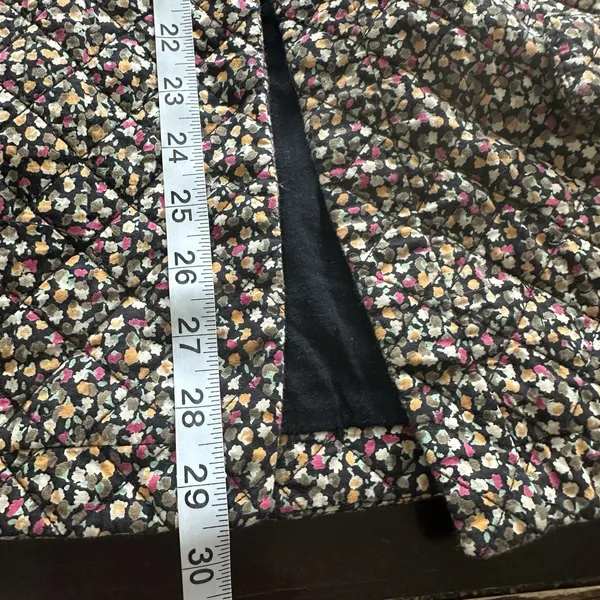 SAINT Tropez OanaSZ Quilt Vest M floral print sleeveless belted Pockets - Image 7