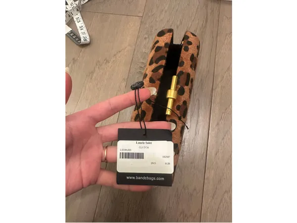 NWT Women's BC Bags Leopard Print Haircalf Clutch - brown/black - Image 4