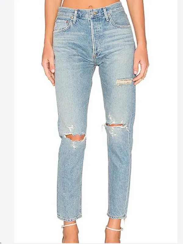 AGOLDE Jamie High Rise Classic‎ Jeans Distressed Dakota Wash size 24 - Image 2