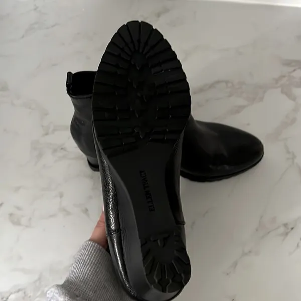 Ellen Tracy Leather Wedge Booties EUC - Image 6