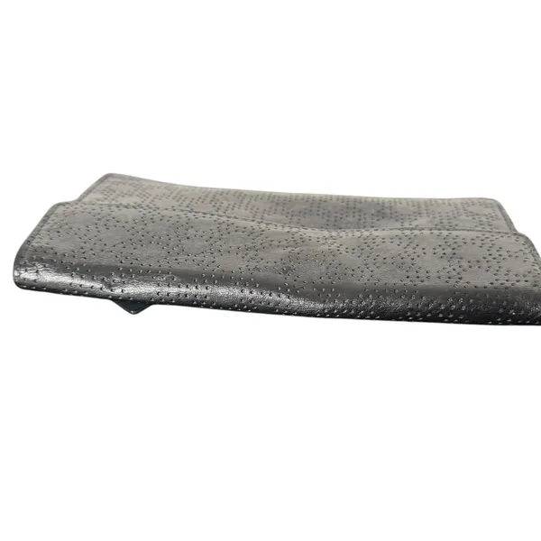 Lodis Black Leather Trifold Wallet Perforated‎ Flap Pocket Envelope Card Case ID - Image 6