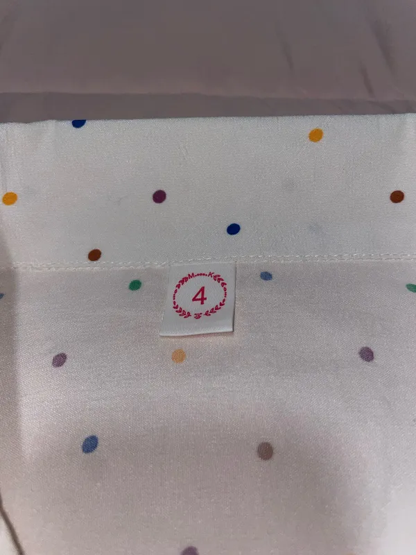 Polka Dot PJs White Size 4 - Image 8
