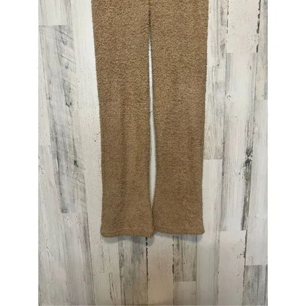 If It Were Me Teddy Lounge Set XS | Fuzzy Bralette & Wide Leg Pants | Cozy Tan T - Image 11