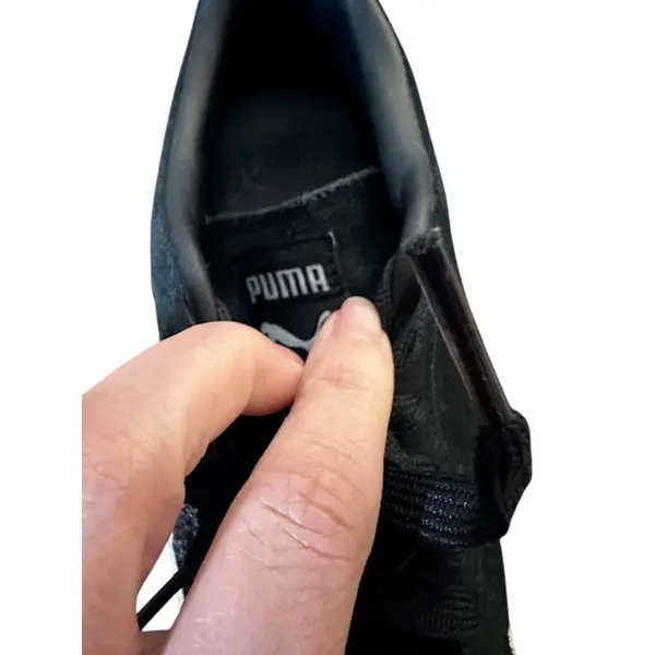 Puma Black Swarovski Crystal Suede Low Top Sneakers Women Sz 6 - Image 8