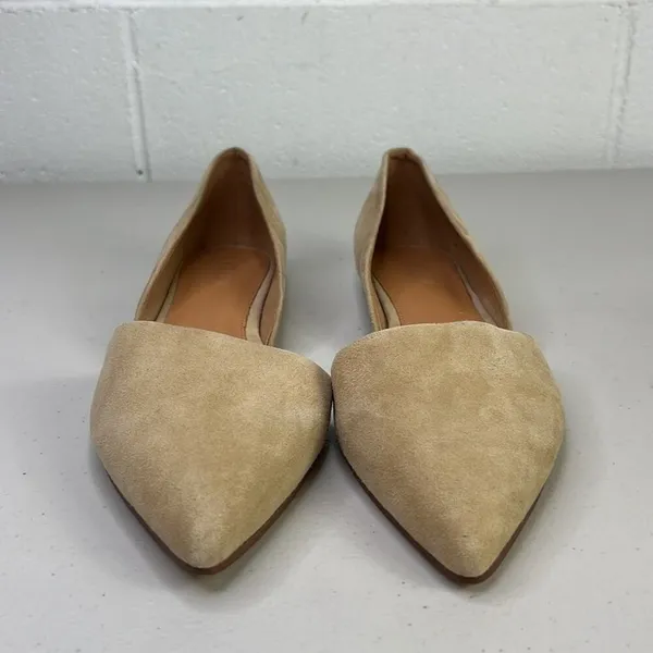 J. Crew Zoe sueded d'Orsay flats Sz10.5 Tan F5310 color saddle slip on pointed - Image 5