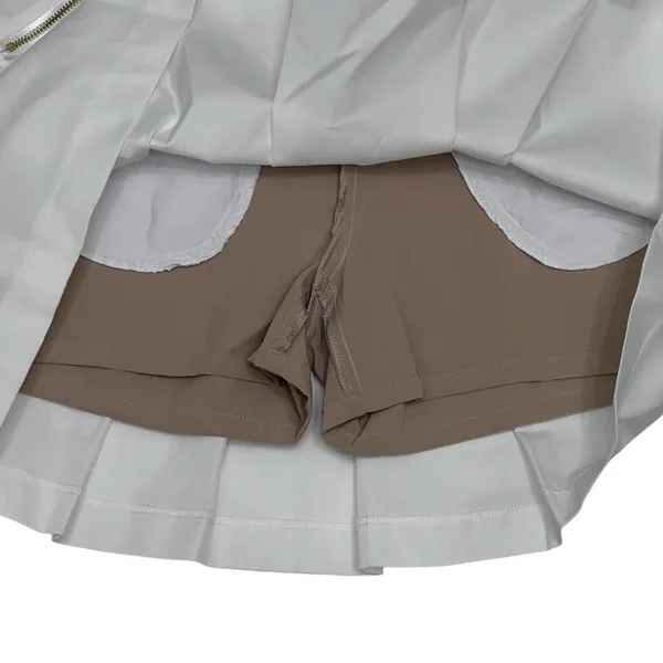 NWT FAIRWAY FOX WOMEN'S GOLF/TENNIS‎ SKORT Amy Size 4 Coolmax Gold Zip Pleated - Image 2