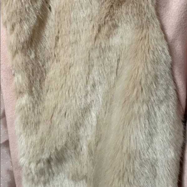 Zara pink wool peacoat faux fur blogger fave Small - Image 13
