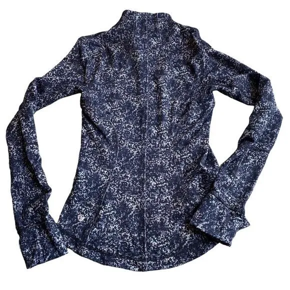 Lululemon Size 2 Forme Jacket‎ Full Zip Black Purple Blue - Image 3