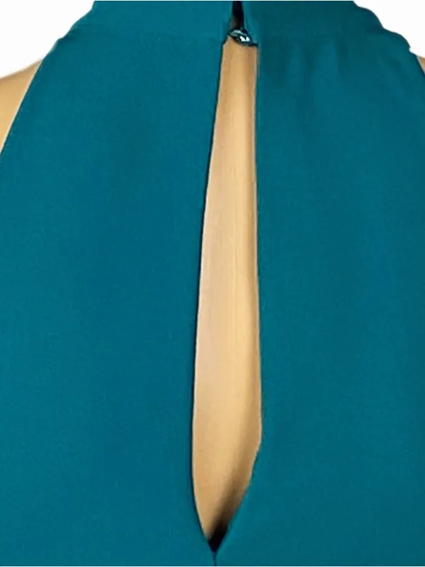 LOVERS + FRIENDS Teal Halter High Neck Swing Mini Dress Pockets Size XS - Image 9