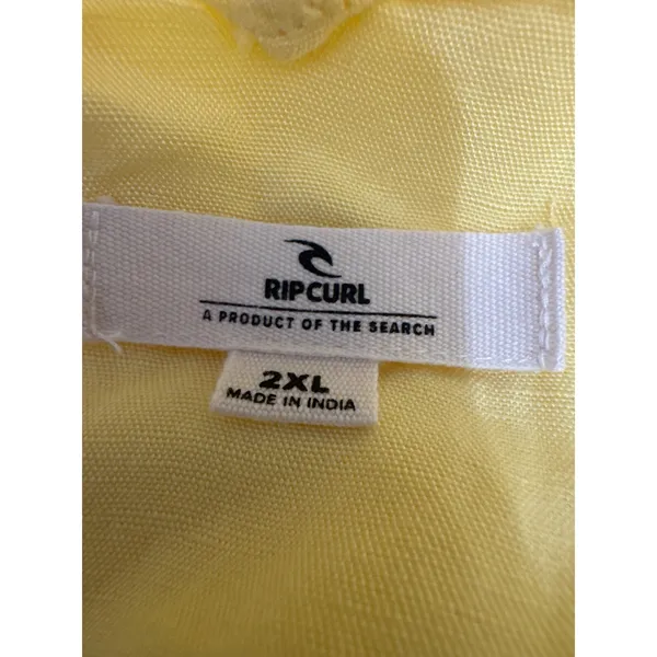 Rip Curl Aloha Maxi Dress Banana Yellow Linen Blend Women's Size 2XL New - Image 3