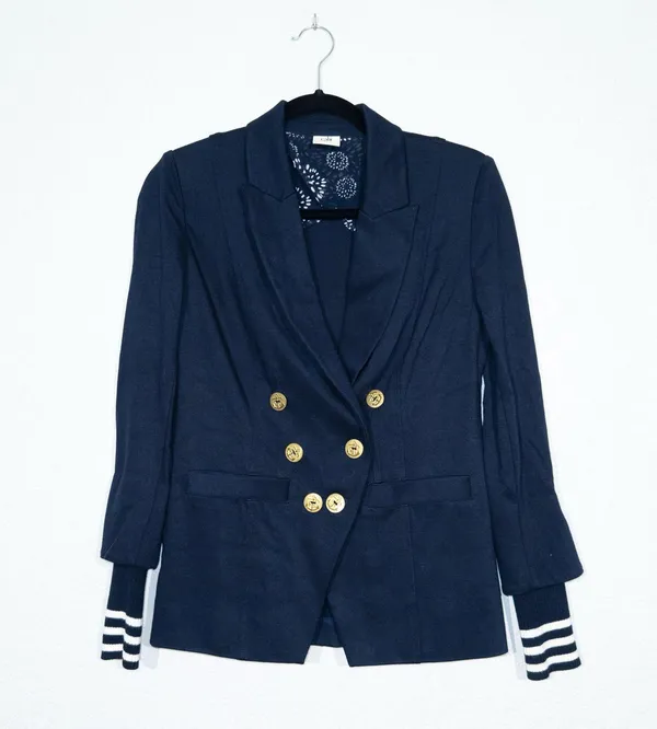 CAbi Classic Navy Blue Grand Slam Nautical Blazer Size 4 - Image 2