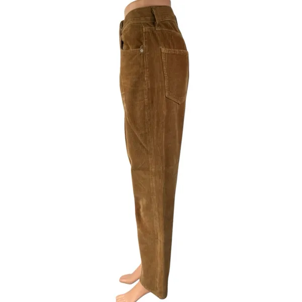 Aritzia Denim Forum The Joni High Rise Loose 29L Brown Corduroy Relaxed Pants 26 - Image 2