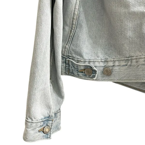 Gap Icon Denim Trucker Jacket Vintage Light Wash 90s Grunge Indie Y2K Streetwear - Image 6